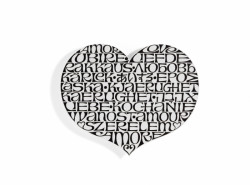 Metal Wall Relief International Love Heart, Alexander Girard.