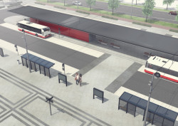 Multimodální uzel veřejné dopravy v Pardubicích, vizualizace, Med Pavlík architekti s.r.o.