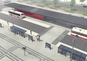 Multimodální uzel veřejné dopravy v Pardubicích, vizualizace, Med Pavlík architekti s.r.o.