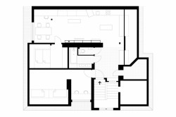 Neuhäusl Hunal, rekonstrukce podkrovního bytu, cílový stav - půdorys, výkres