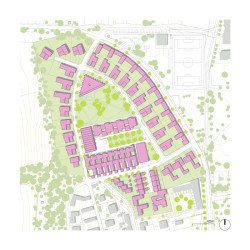 Situace (Obytný soubor Dolina v Lysolajích, knesl kynčl architekti)