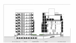 Bytový dům N!DO, řez, Grido architekti