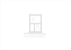 Řez příčný (Chata Bebech, JANSELF STUDIO)