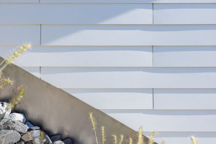 Detail fasády Swisspearl Planea Snowflake 930 (Lakeview Heights v Richterswilu ve Švýcarsku)