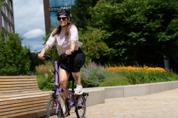 Brno na skládacím kole Brompton