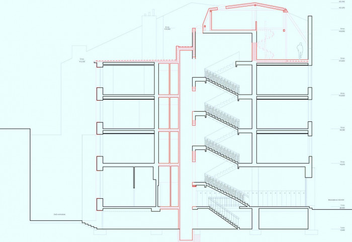 PLATFORMA ARCHITEKTI, Dům s loftem, řez - foto