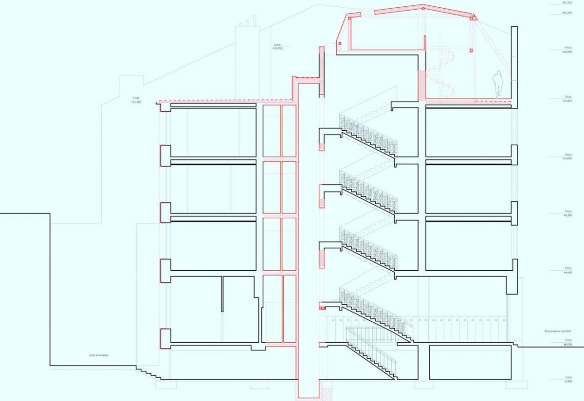 PLATFORMA ARCHITEKTI, Dům s loftem, řez - foto