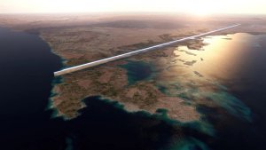 V Saúdské Arábii budují megaprojekt The Line - pomaleji než bylo očekáváno.