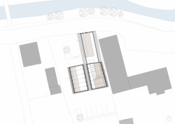 Knihovna Gundelsheim, Schlicht Lamprecht Architekten, půdorys