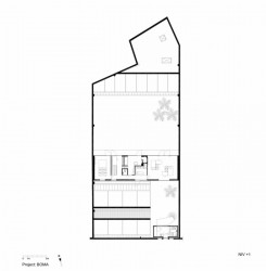 Přestavba industriální budovy na rodinný dům v Gentu, NU architectuuratelier, půdorys