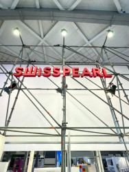 Opakované využití stánku na stavebním veletrhu Futurebuild Belgium 2025.