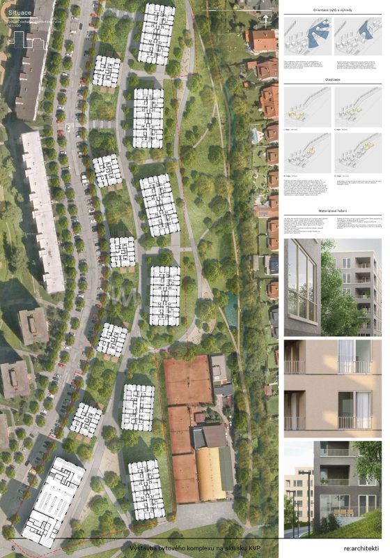 Bytový komplex Andromeda v Košících, situace, re:architekti