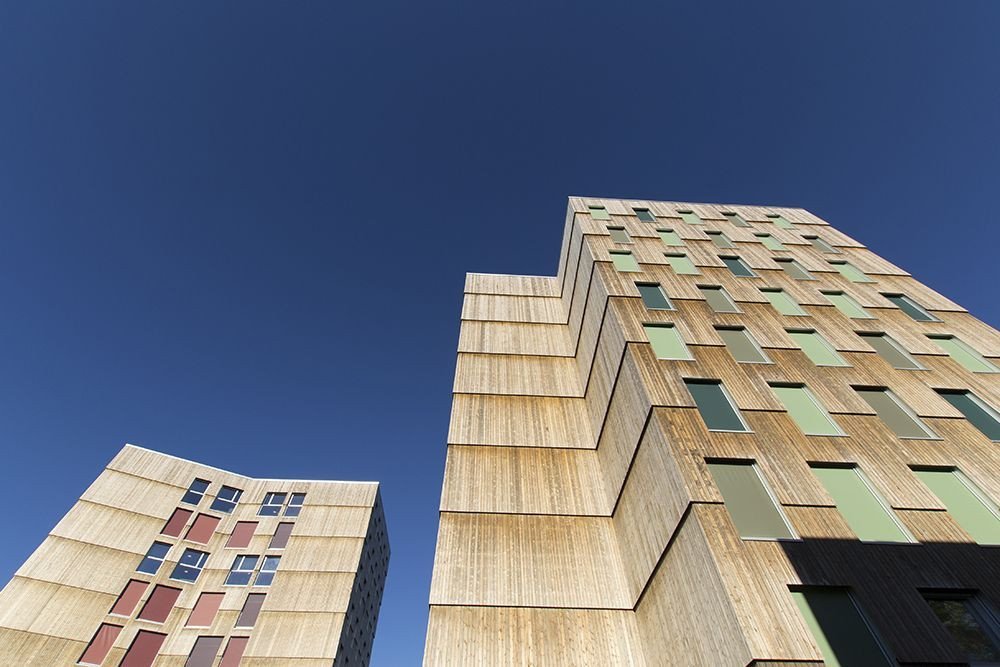 MDH Arkitekter SA, Masu planning, dřevěné věže Moholt 50|50, foto
