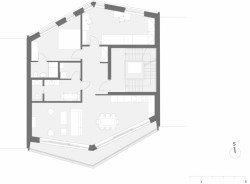 Bytový dům Mydlářka, půdorys 3NP, Doležel Architekti