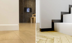 Skrytá soklová lišta Linus – elegantní řešení zarovnávající zeď a podlahu bez výstupků a soklových lišt.