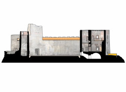 Rekonstrukce paláce hradu Helfštýna, řez-d, Atelier-r / Miroslav Pospíšil, Martin Karlík