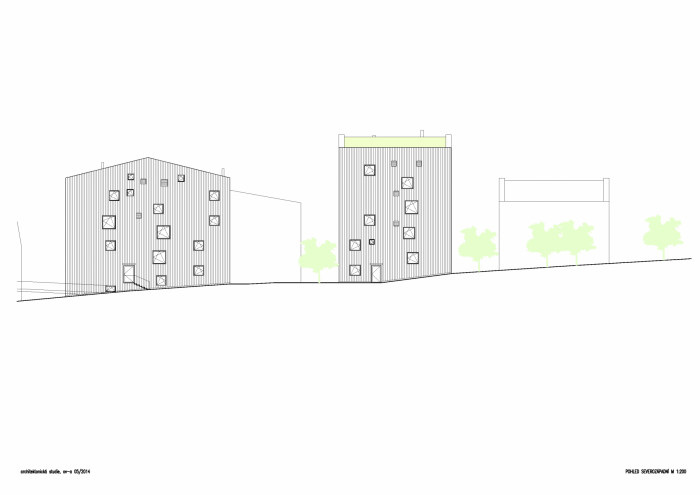 Aparthotel Sv. Vavřinec v Peci pod Sněžkou, ov-a/Jiří Opočenský, Štěpán Valouch, pohled severozápadní