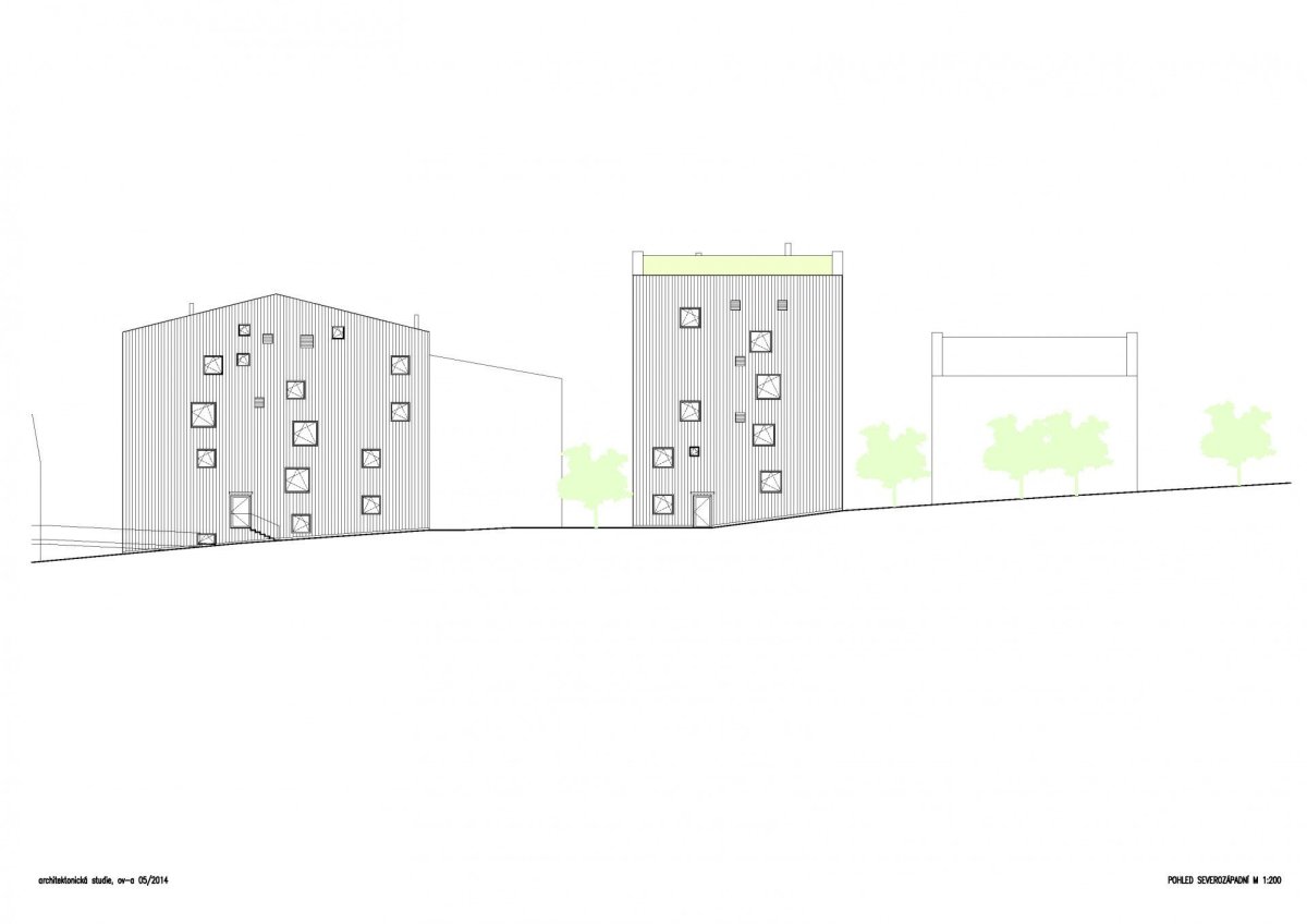 Aparthotel Sv. Vavřinec v Peci pod Sněžkou, ov-a/Jiří Opočenský, Štěpán Valouch, pohled severozápadní