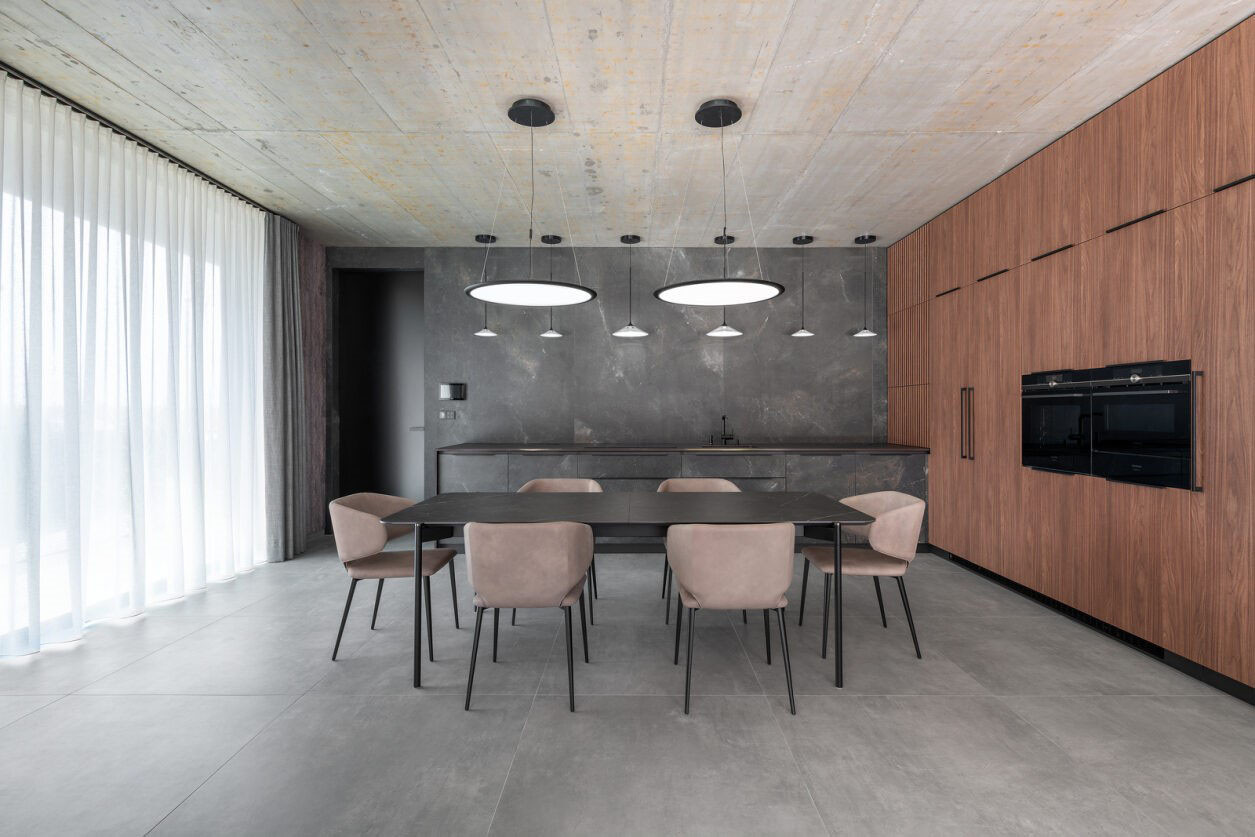 Rodinný dům Villa Mia - otevřená kuchyň s jídelnou