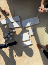 Detailní fotografie dlažby