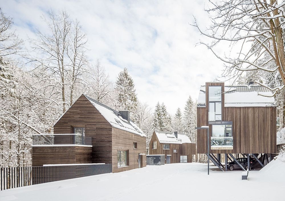 Paleko Arch Studija, PLAZMA Architecture Studio, dřevěné domky Rasu u Vilniusu, foto