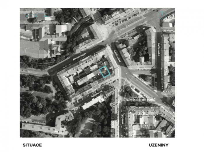 Bývalá Výrobna uzenin v Nuslích, Atelier Hoffman, situace