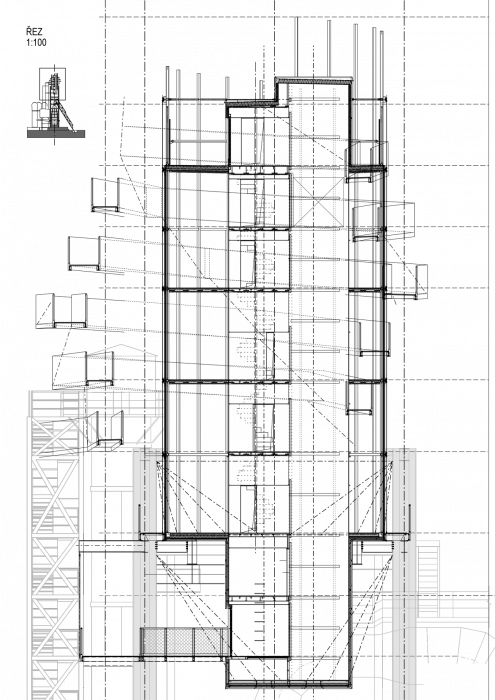 AP ATELIER, Bolt Tower, řez – foto