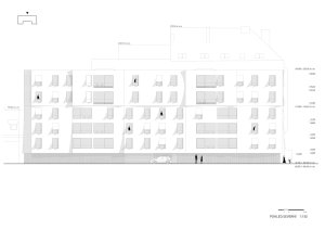 Pohled severní - architektonické návrhy řešení v průběhu projekční přípravy
