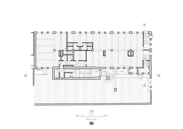 DADA Distrikt, KOGAA / Alexandra Georgescu, Tomáš Kozelský, Viktor Odstrčilík, půdorys suterén