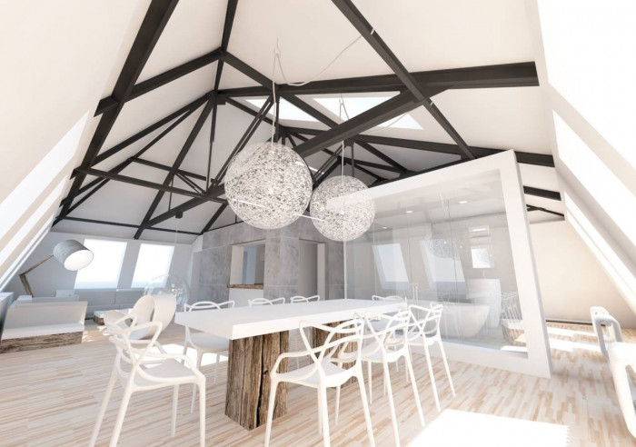 Marek Svoboda, Podkrovní byt Praha 7, vizualizace - foto