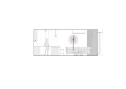 Pohled - obývací pokoj (Rekonstrukce bytu v Pitkovicích, Formafatal)