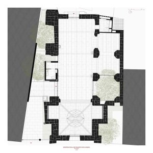 Rekonstrukce gotického kostela Santa María ve Španělsku, AleaOlea architecture & landscape, půdorys