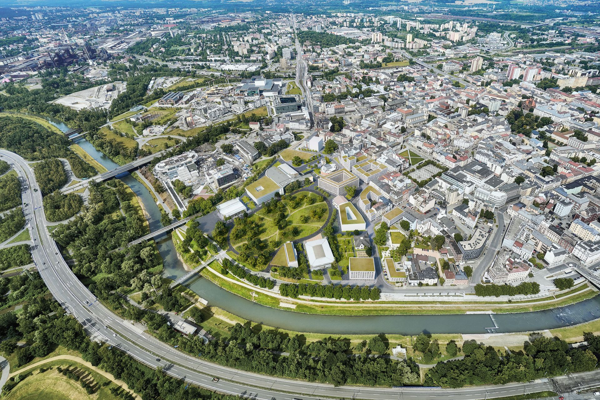 Ostravský park Černá louka se má stát vyhledávaným parkem a vstupní bránou k řece Ostravici