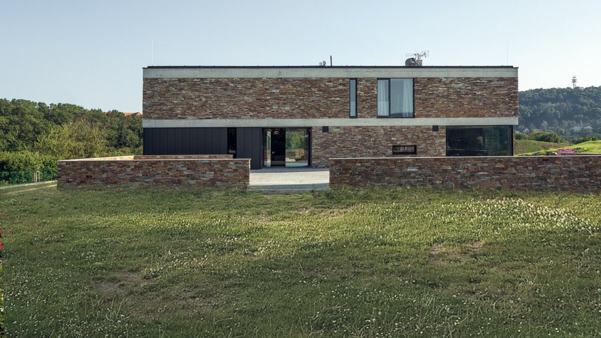 Vila s krytým bazénem od Petra Dobrovolného