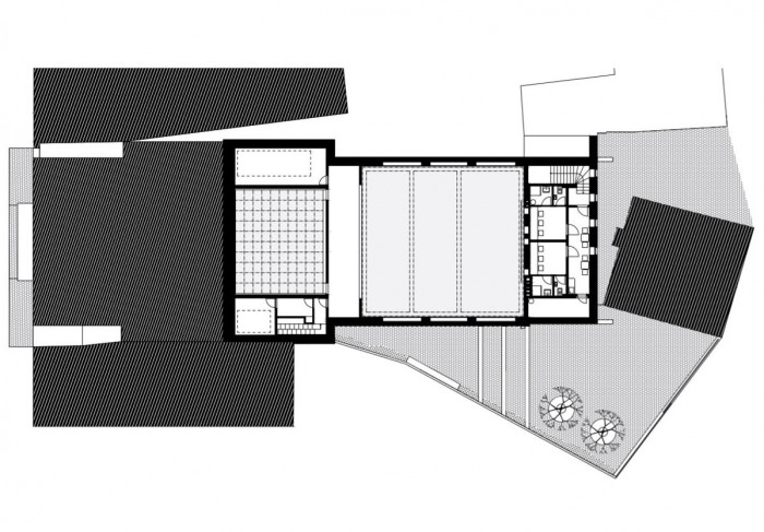 KINONEKINO, půdorys 2 NP, XTOPIX architekti/ Simona Ledvinková