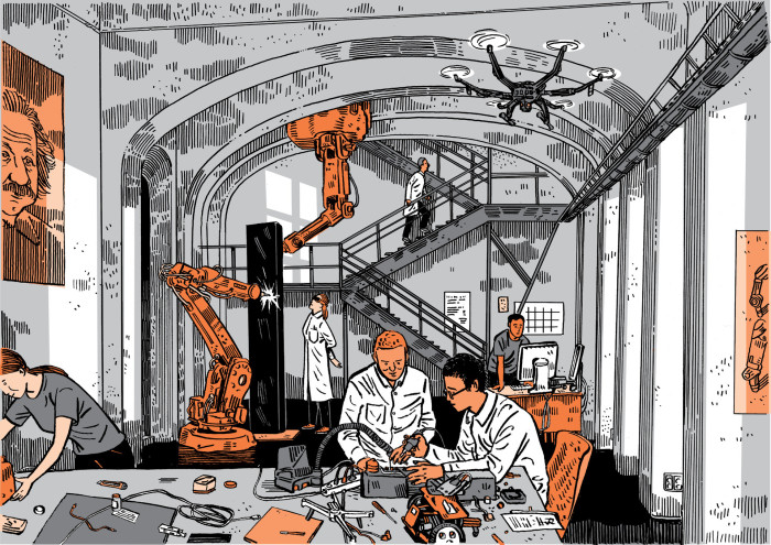 Ilustrace Alexeye Klyuykova pro Kampus Hybernská