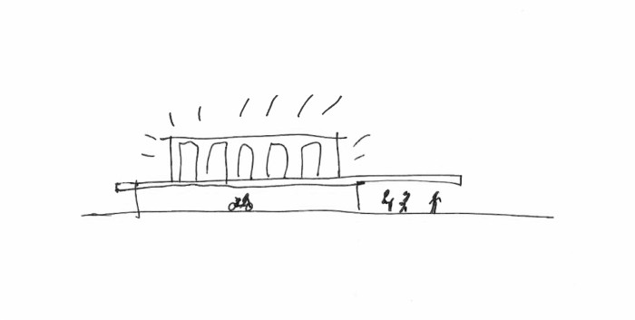 Tréninková sportovní hala v Borkách, ov-a, koncept