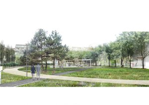 Landererov Park, vizualizace, fbcc architecture