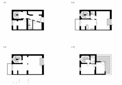 Rekonstrukce rodinného domu v Brně, půdorysy, NEW WORK