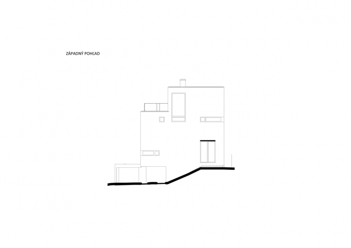 Compass Architekti, Rodinný dom Brusnicová A, pohled západní – foto