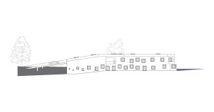 Administrativní budova ve Strančicích, jižní pohled, Architektura s.r.o.