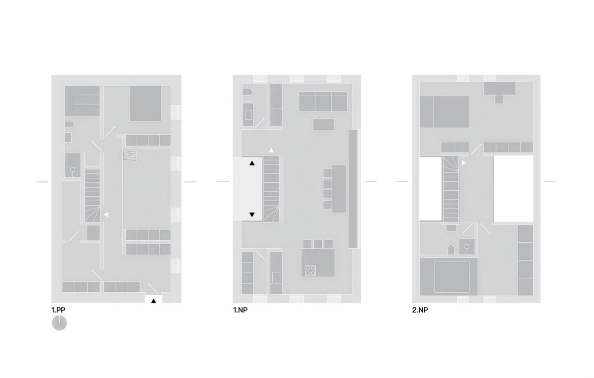 Půdorysy (Chalupa Na Kukačkách; edit! architects)