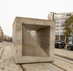 Instalace projektu SOKL: Tvárnice od Martina Zeta u Národního muzea. Foto: GHMP