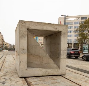 Instalace projektu SOKL: Tvárnice od Martina Zeta u Národního muzea. Foto: GHMP