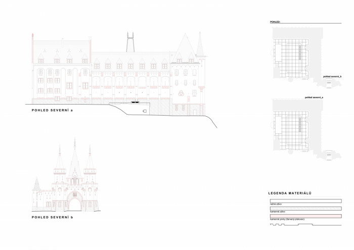 Červený zámek v Hradci nad Moravicí, ATELIER 38/ Jan Zelinka, Luděk Valík, výkresy