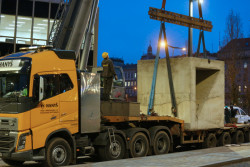 Instalace projektu SOKL: Tvárnice od Martina Zeta u Národního muzea. Foto: GHMP