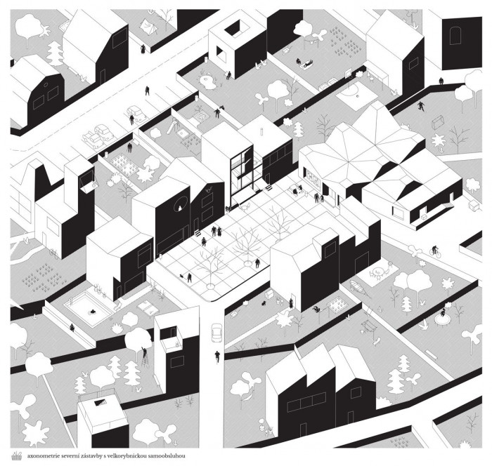 Šimon Marek, Martin Utíkal, Tobiáš Hrabec - Největší Rybník - axonometrie - foto