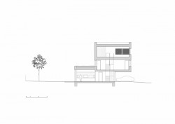 Rodinný dům v Praze-Zbraslavi, Mimosa architekti, řez