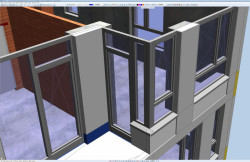 Ahoj Park Bratislava - rohové okno v 3D modelu