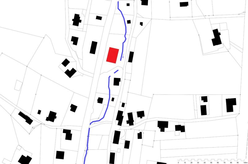 Hasičská zbrojnice Krásná Studánka, situace, Vojtěch Šrut